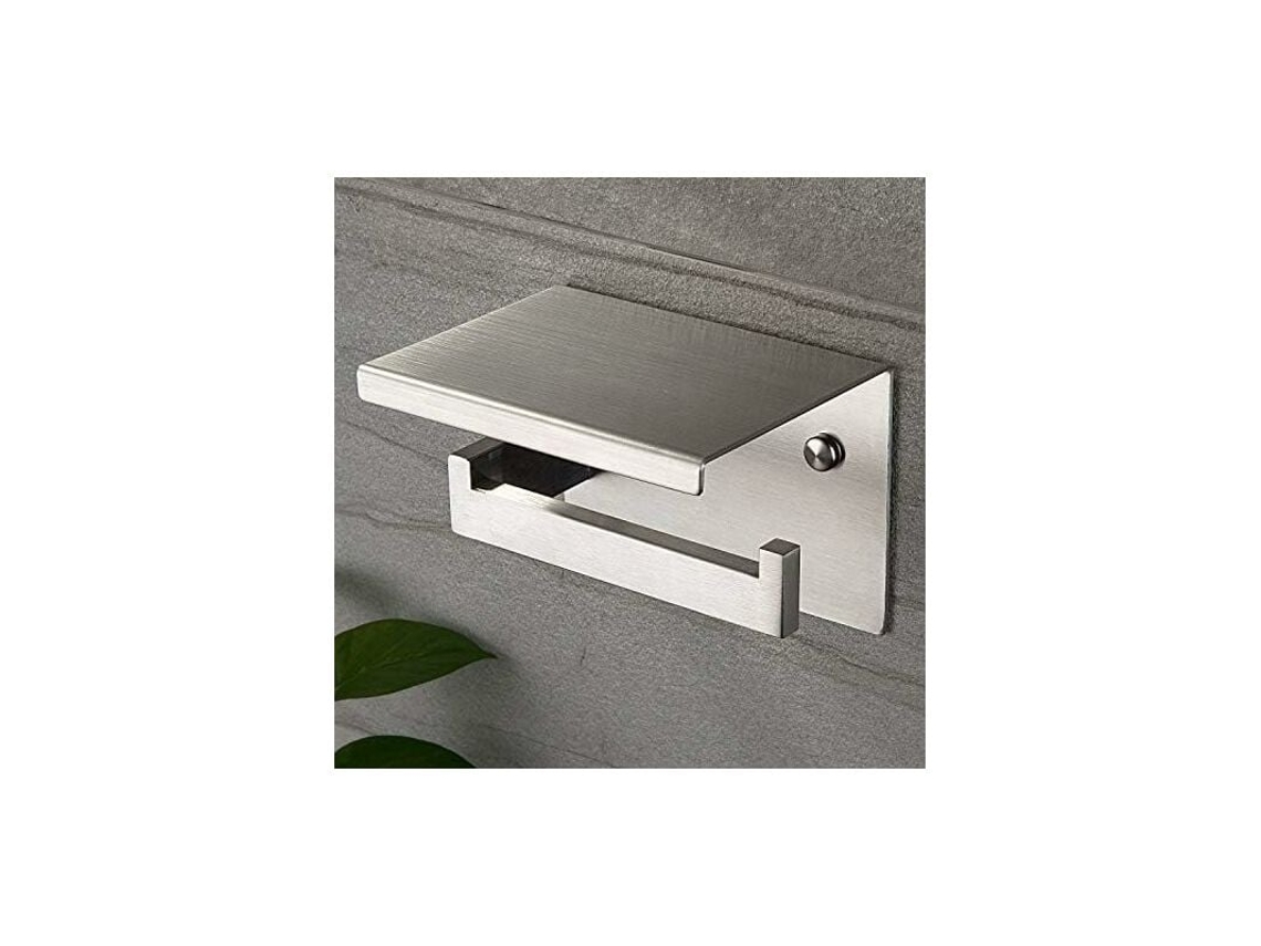 Toallero de papel con estante - Autoadhesivo o instalación en pared NEVEANCE