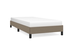 Maison Exclusive - Estructura De Cama Sin Colchón Tela Gris Taupe 90x190 Cm