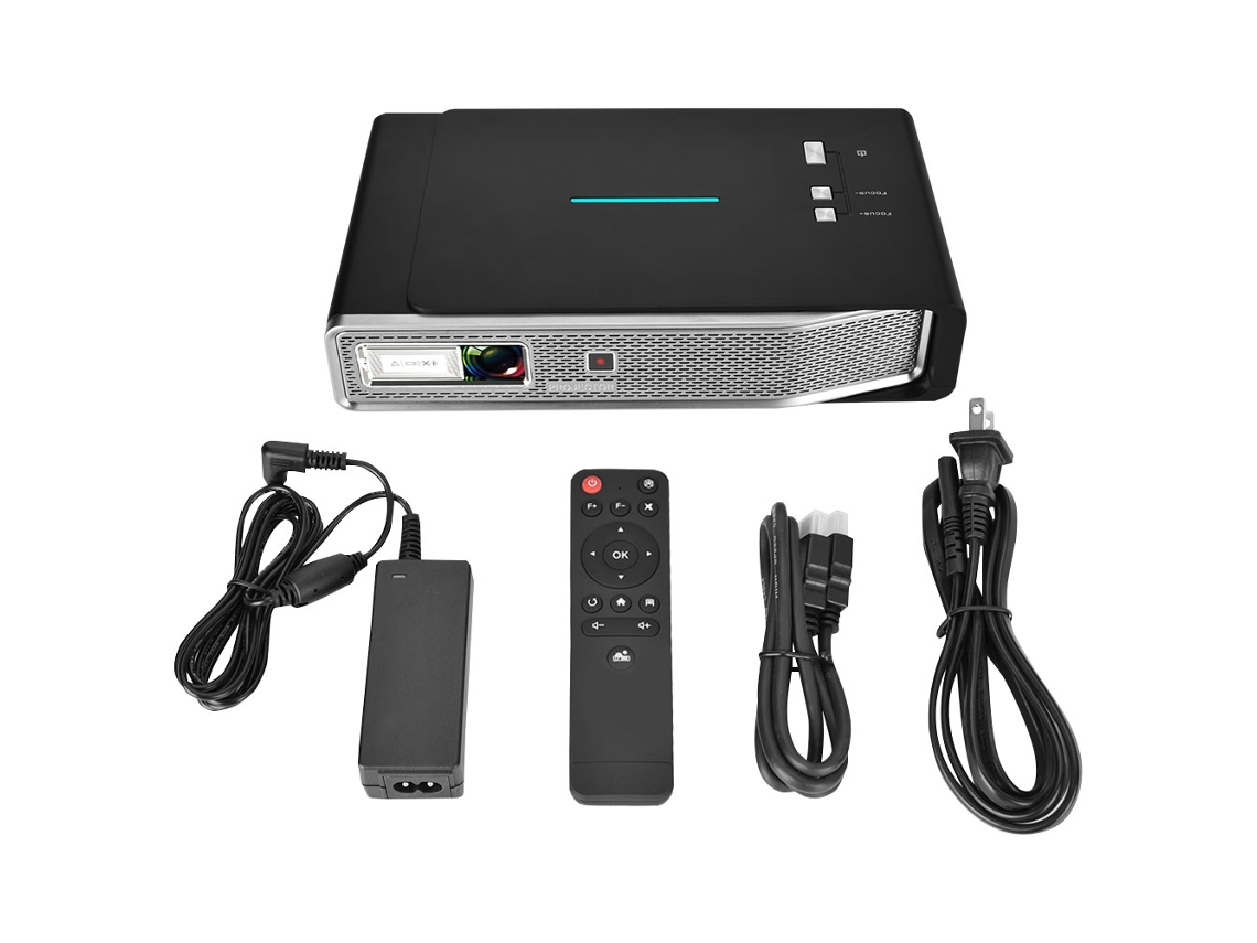 Proyector 3D portátil inteligente con resolución HD de 1080p