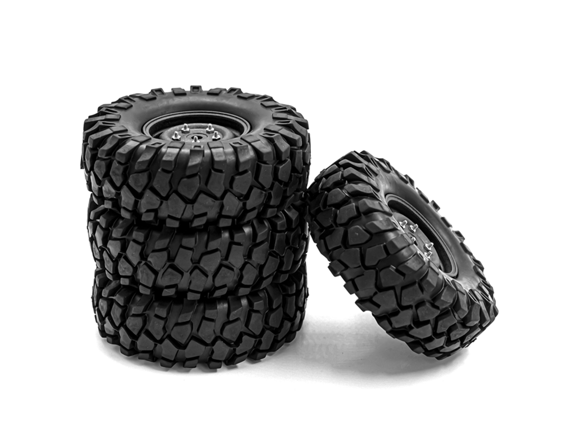 Neumáticos De Goma Para Coches Rc Crawler Con Llantas Para Coches Rc A Escala 1/10 Traxxas Trx-4 Axial Scx10 90046 90047 Cc10
