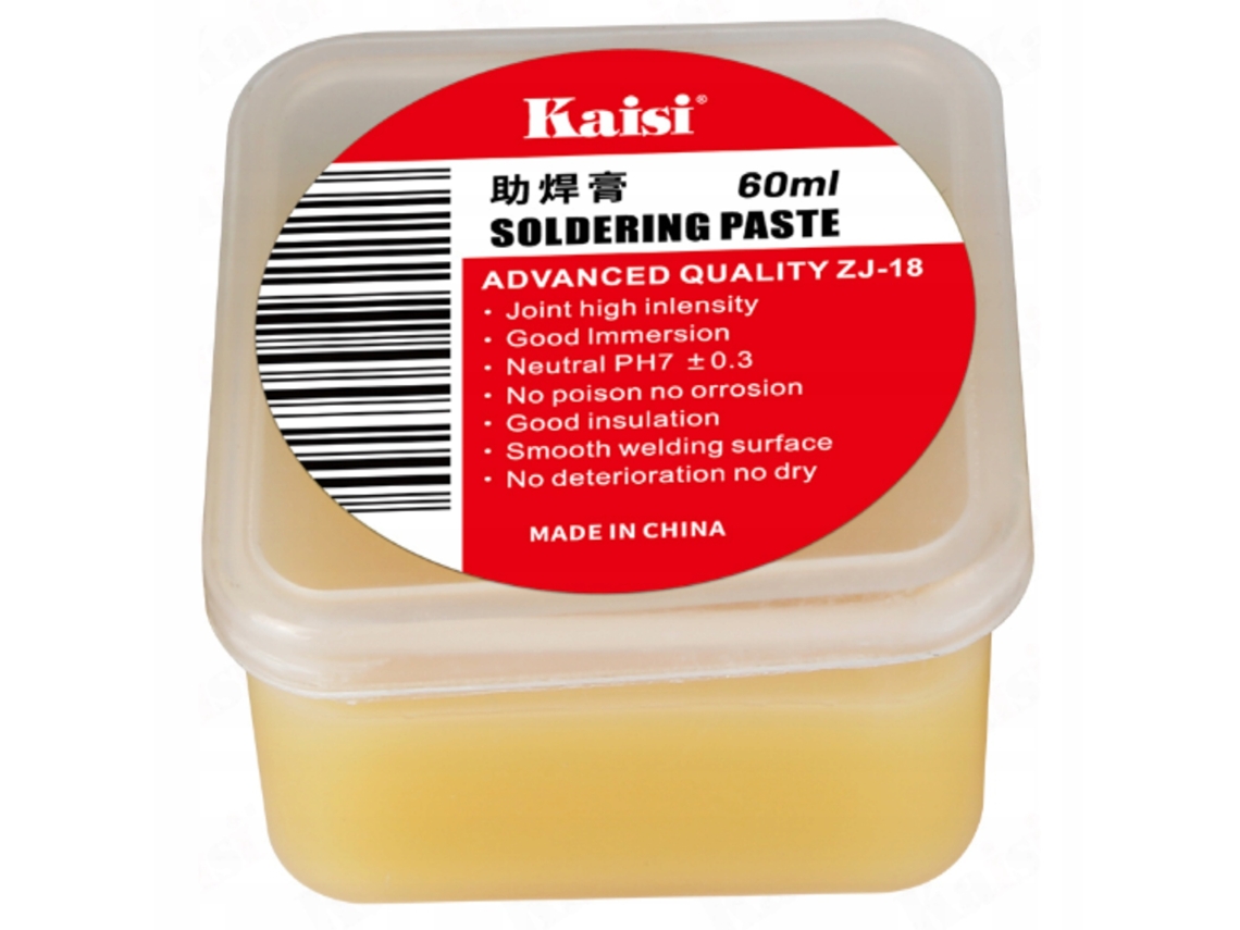 Pasta de soldadura ZJ-18 – Gel de fácil aplicación | 60 ml | Anticorrosivo para circuitos integrados y PCB
