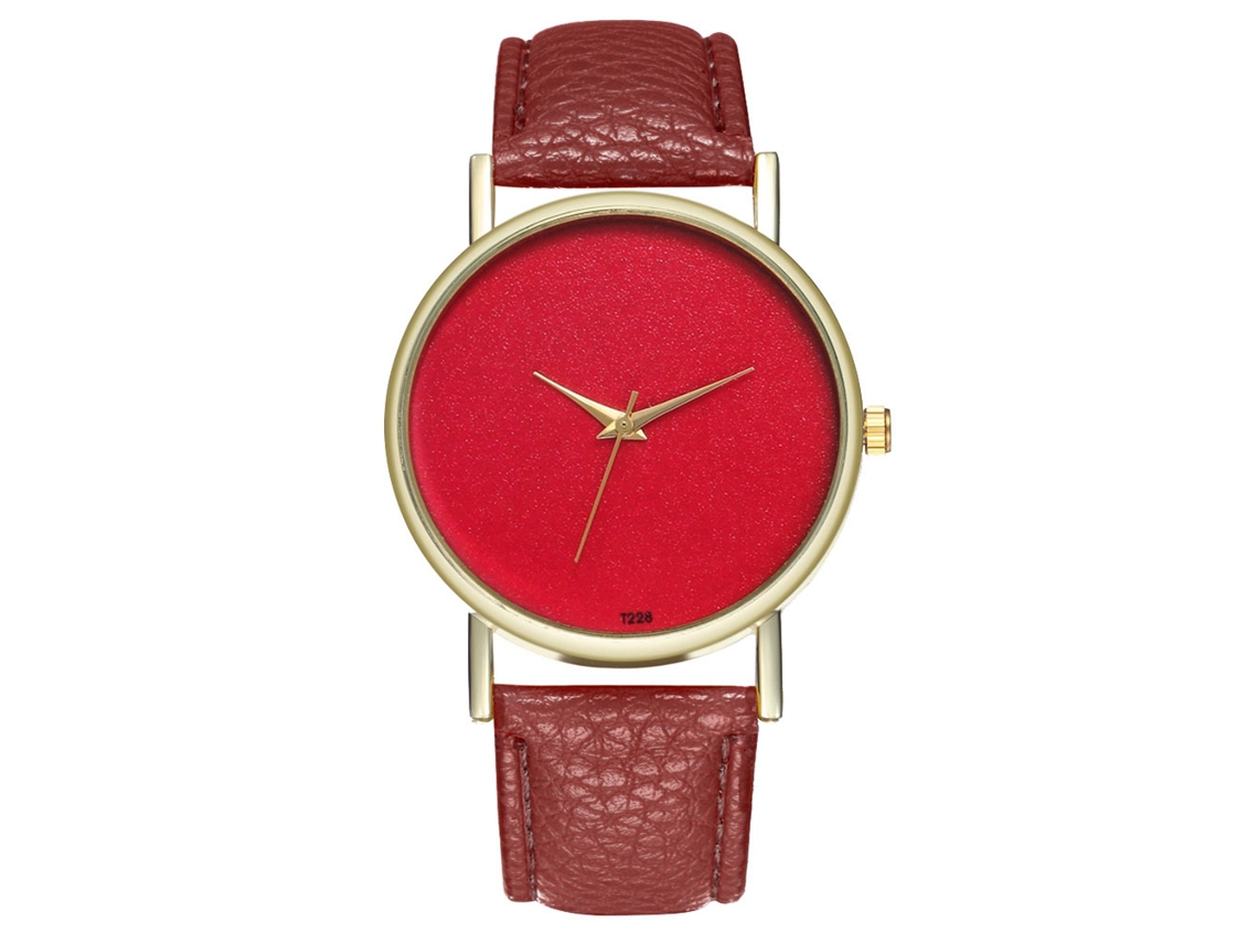Reloj De Pulsera De Aleación Con Dial Redondo Analógico De Cuarzo (café) Para Mujer Y Hombre