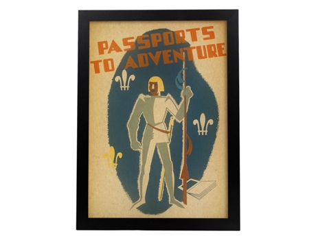 Poster NACNIC Vintage Cartel vintage Pasaporte a la aventura..