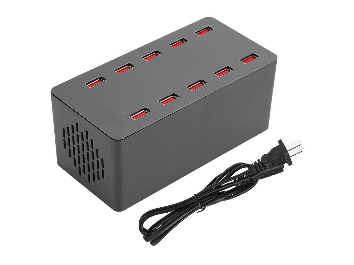 Cargador Multipuerto 10 Puertos Inteligente Compatible Con Android Y Apple