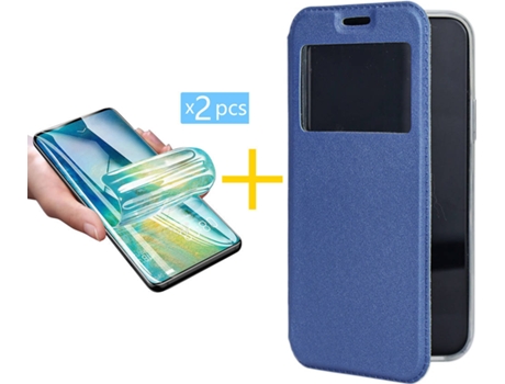 Carcasa + 2 Protectores de Pantalla para iPhone 11 Pro Max SKYHE Azul