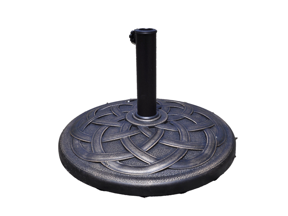 Base Redonda Para Sombrilla Costway Segura Y Estable (φ545 X H350 Mm - Resina - Bronce)