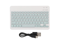 Teclado Inalámbrico Bluetooth Ultrafino Con Retroiluminación Rgb Para Tabletas, Teléfonos Móviles Y Ordenadores (verde Claro)