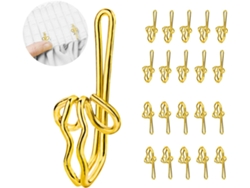 Juego de 100 ganchos dorados para cortinas de ventana, puerta y ducha - Vayotoy