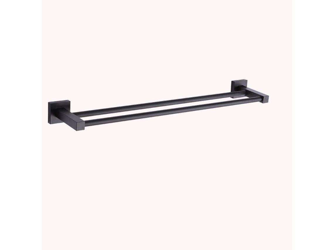 Toallero De Aluminio, Soporte Para Toallas Y Portacepillos De 55 Cm.