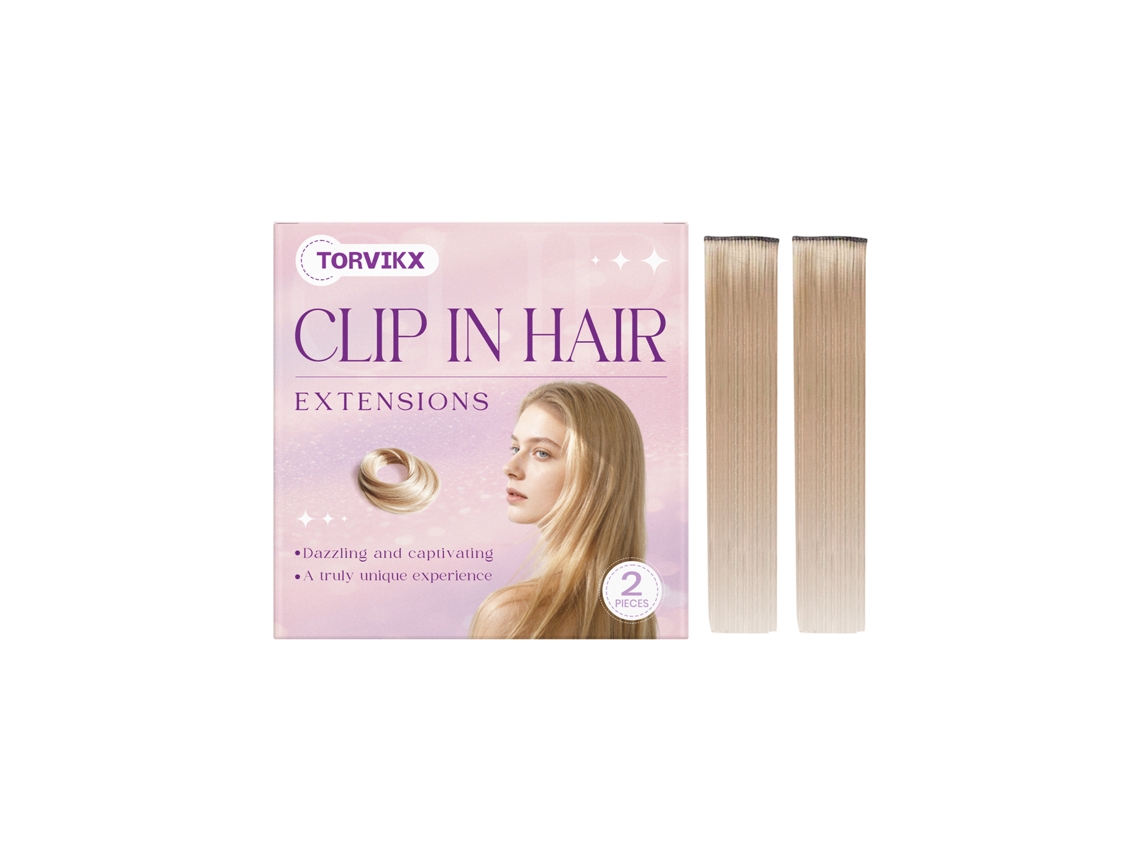 Extensiones de cabello con clip para cabello rubio ceniza