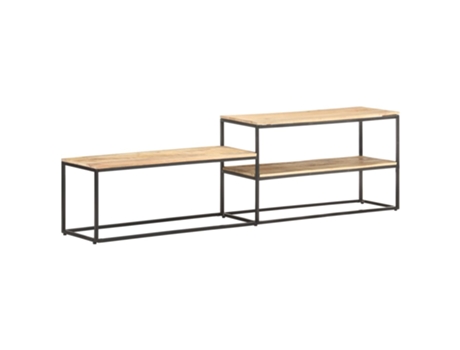 MAISON EXCLUSIVE Mueble para TV de madera maciza de mango rugosa 180x30x50 cm