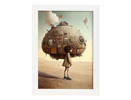 NACNIC Poster Guardián En Estilo Surrealismo Cinematográfico Ilustraciones Y Grabados De Historieta Abstracta Y Artística A3 Marcos Blancos