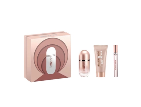 Carolina Herrera 212 Vip Rose Eau de Parfum 80Ml Vaporizador + Locion Corporal Perfumada 100Ml + Miniatura 10Ml Vaporizador