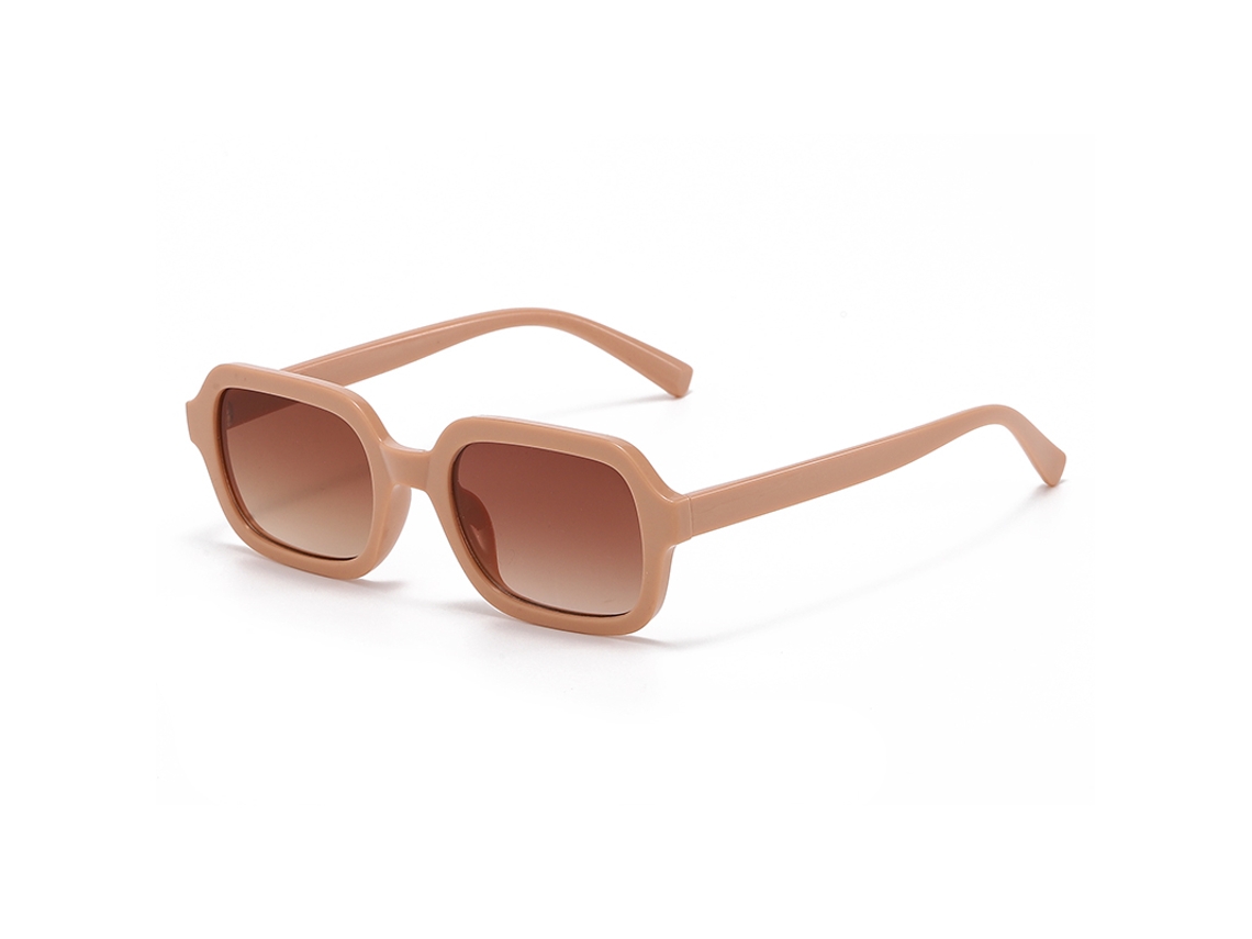 Gafas de sol cuadradas pequeñas para ciclismo, estilo retro, color amarillo moderno, protección UV400, MDUG (Estilo 1)