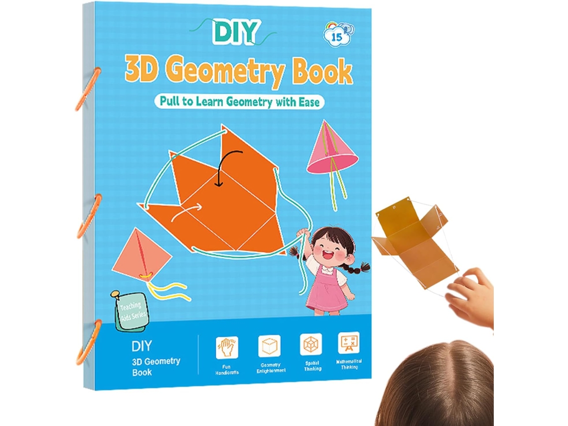 Guía de aprendizaje de geometría VAYOTOY con libro y cordón