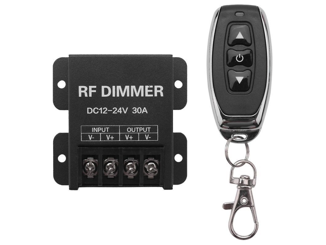 Controlador De Atenuación Led Inalámbrico 12v-24v 30a 360w 720w Con Control Remoto De 3 Botones Para Luces Led Monocromáticas 5050 3528