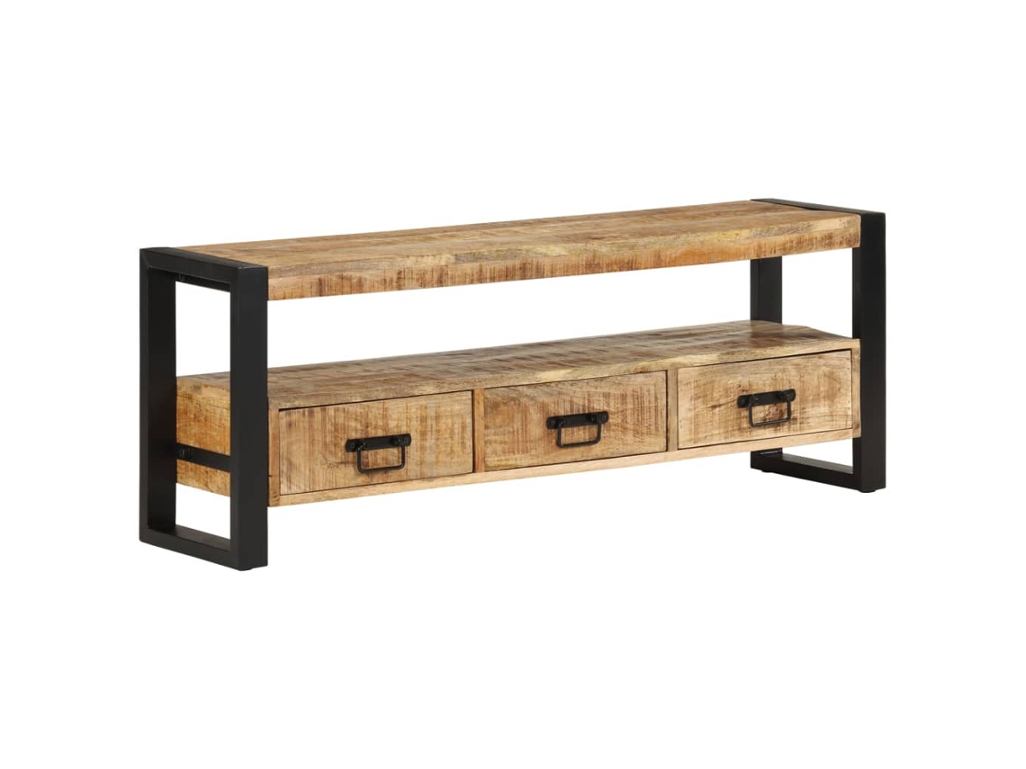 Mueble de TV 120x30x45 Cm Madera Maciza de Mango Lovely Home