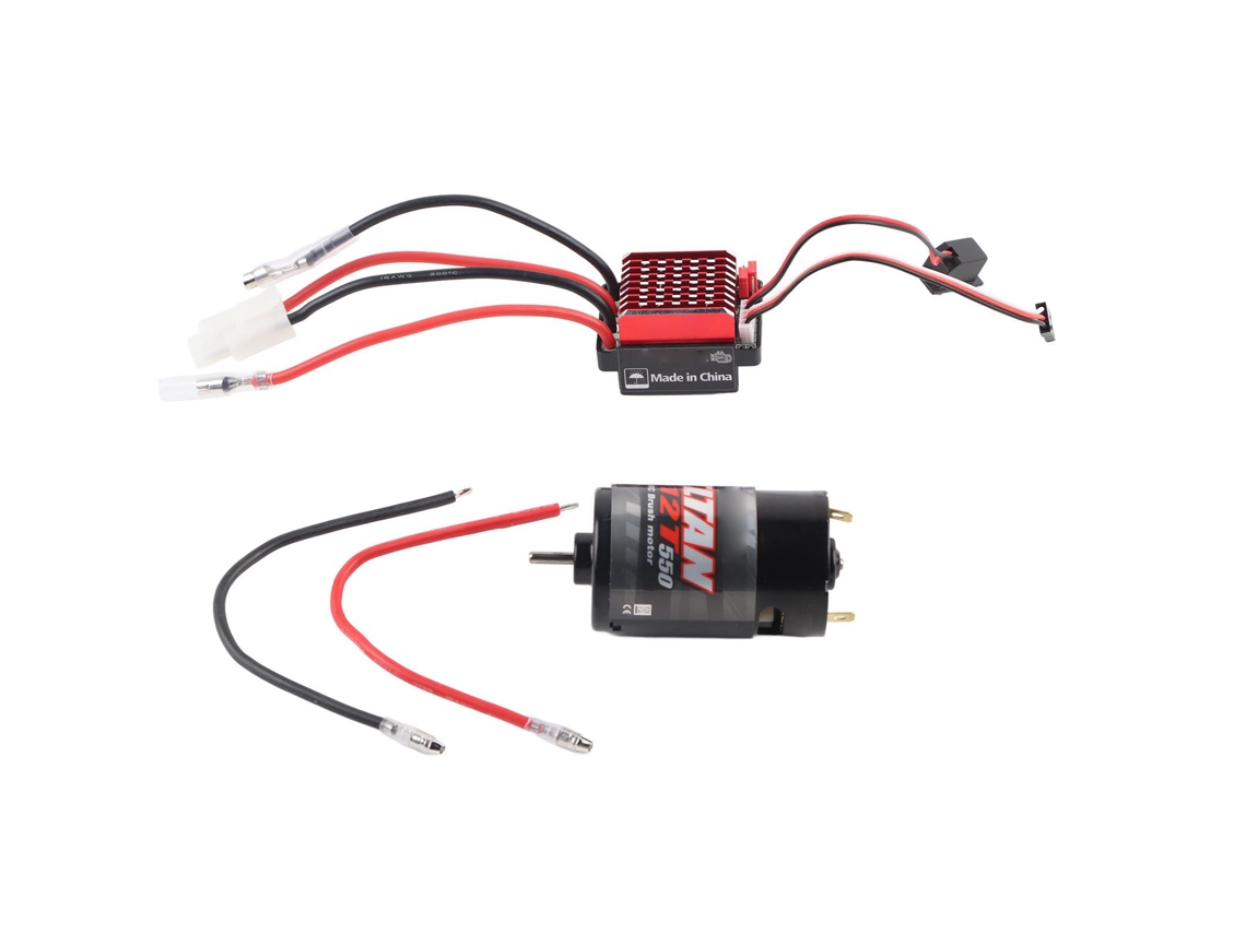 Anub 550 Motor con escobillas ESC 360A Control electrónico de velocidad para coche RC 1/10 12T Accesorio RC