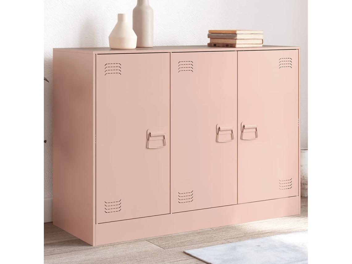 Aparador De Acero Rosa 99x39x73 Cm