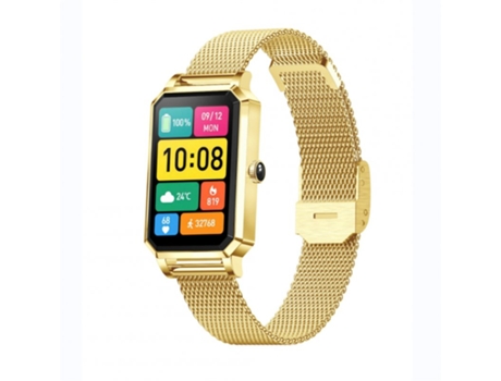 Smartwatch Hembra Nx2 Full Touch Screen Podómetro IP68 Impermeable Dorado