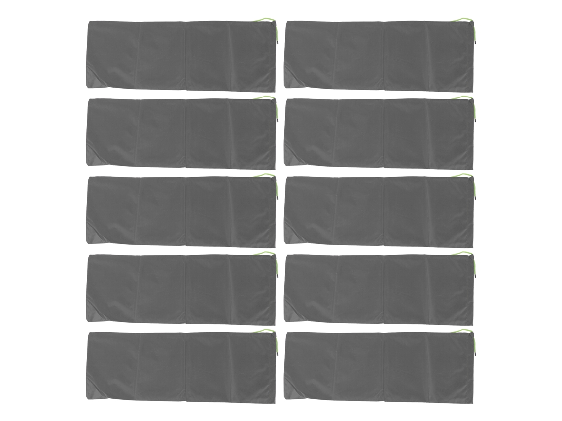 10 Sacos De Arena Vacíos Para Prevención De Inundaciones Con Cuerda, Color Gris, 25x70cm