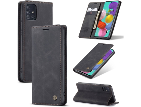 Funda Samsung Galaxy A51 CASEME Libro Elite Negro