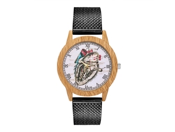 Reloj De Cuarzo Con Correa De Silicona Dial Grande Números Romanos Unisex Negro