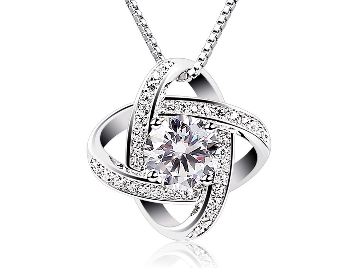 2026-47552-collar De Plata 925 Para Mujer Con Piedra Zirconia Cúbica 5a Colgante Géminis