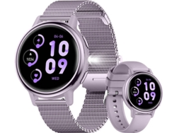 Smartwatch CHRONUS AK88 para Mujeres con Monitoreo de Salud y Llamadas Bluetooth (Morado)