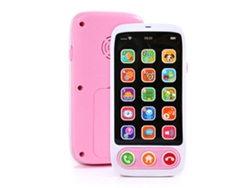 Telefone de brinquedo para bebês Bjww com luz e música, smartphone educativo para brincadeiras de faz de conta e aprendizado.