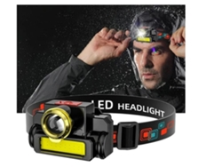 Linterna frontal recargable LED 30000LM Linterna LED de trabajo más brillante con zoom Linterna frontal impermeable para acampar Linterna (Negro) YIZHOOD