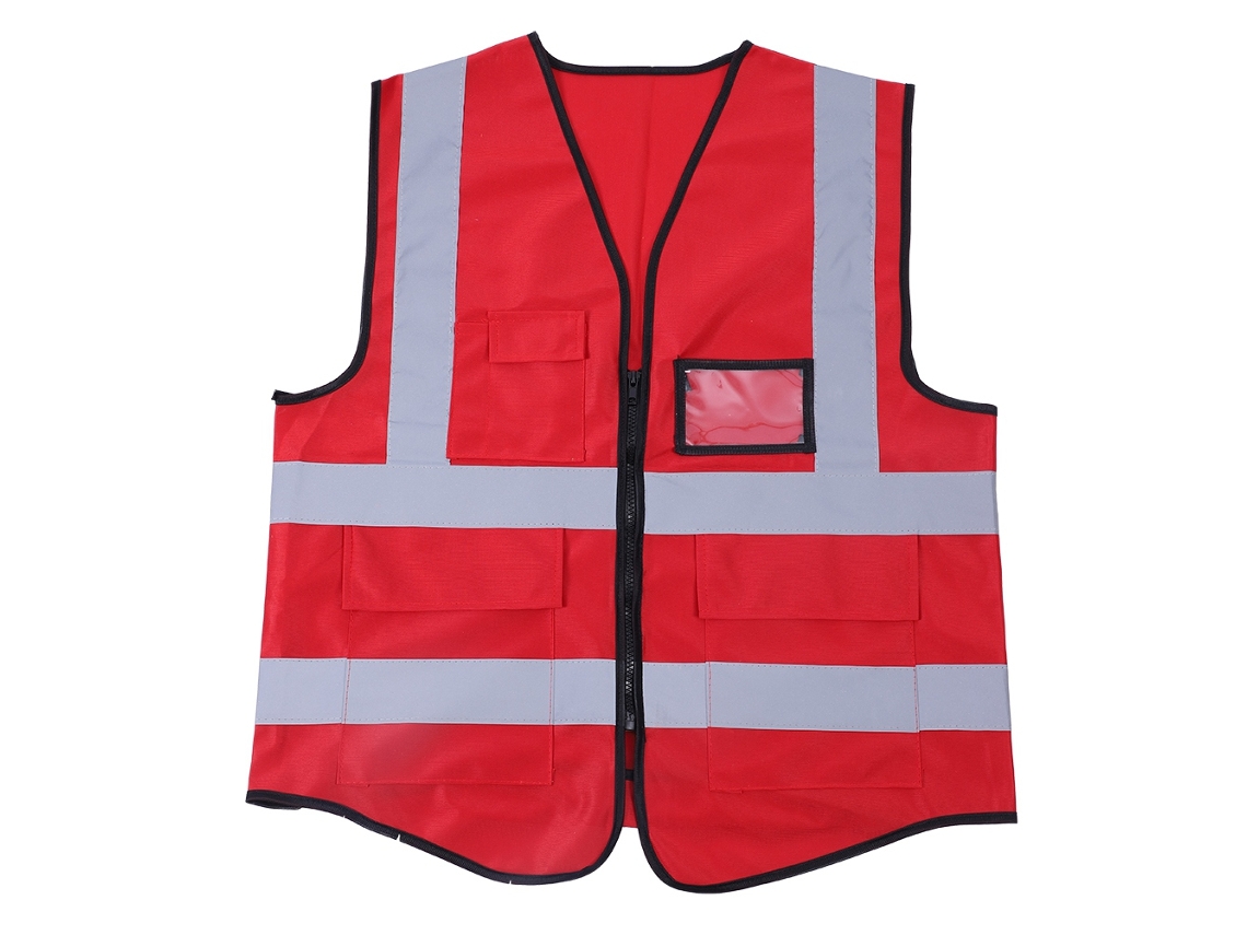 Chaleco reflectante rojo de seguridad | Sin marca
