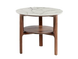 Mueble de Apoyo ANGEL CERDÁ 2047 (Nogal, Blanco - Ø60 x 50 cm)