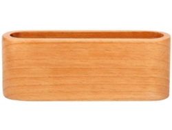 Tarjetero de madera, caja para guardar tarjetas (color madera)