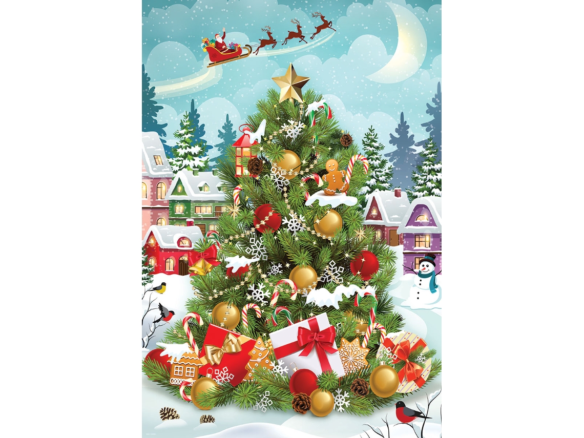 Rompecabezas navideño Eurographics - Árbol de Navidad en lata - 550 piezas - Diversión con rompecabezas
