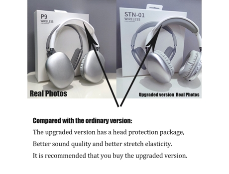 Auriculares Inalámbrico Bluetooth Noise-Cancellation Headsets Stereo Sound Heavy Bass Auriculares para Teléfono PC Gaming Headset en la cabeza