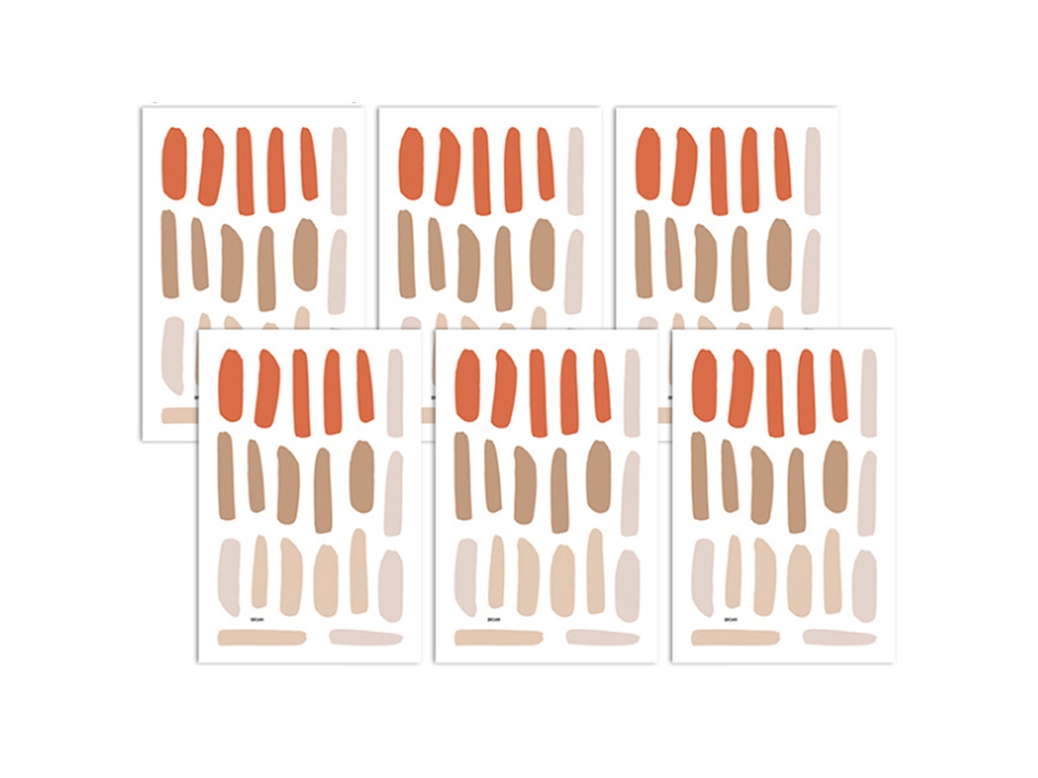 Pegatinas de líneas irregulares abstractas, decoración boho moderna para sala de estar RNEMITERY