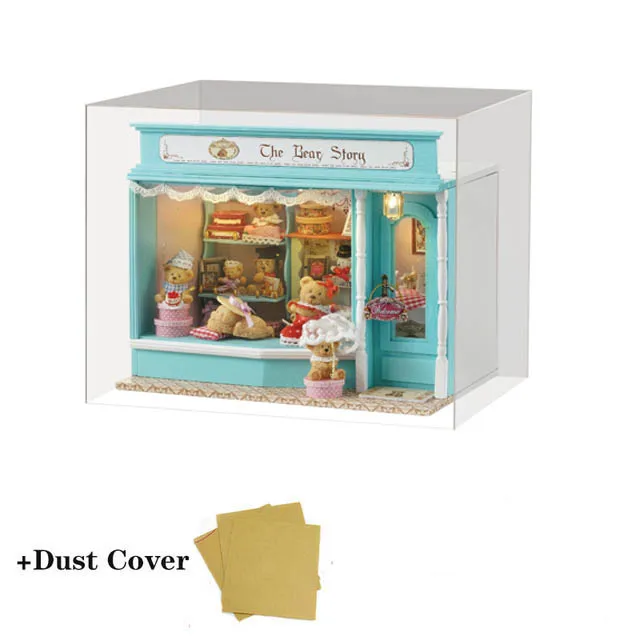 (f016b Con Tapa) Casa De Muñecas En Miniatura Diy