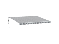 Maison Exclusive - Toldo Retráctil Automático Gris Antracita Y Blanco 500x350 Cm
