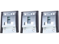 Juego De 3 Pestillos Galvanizados Para Puertas De Carga De Remolques, Con Soportes Reforzados De Hierro Galvanizado.