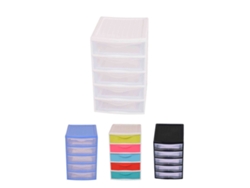Cajonera Guadiana Multiusos Torre Sobremesa Organizador Blanco 5 Cajones