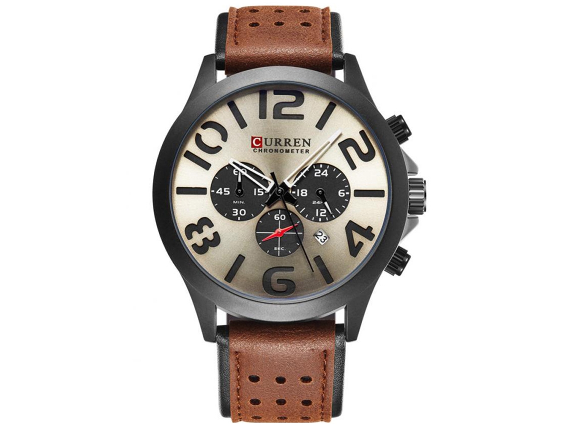 Reloj De Pulsera De Aleación Con Dial Redondo Cuarzo Para Hombres (caja Negra Dial Gris Números Negros)