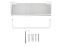 Estantes flotantes para baño de 30 cm, sin perforaciones, de aluminio acrílico, para montar en la pared, con varilla