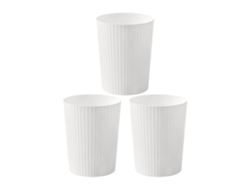 Juego De 3 Papeleras De 7,2 L, Color Blanco.