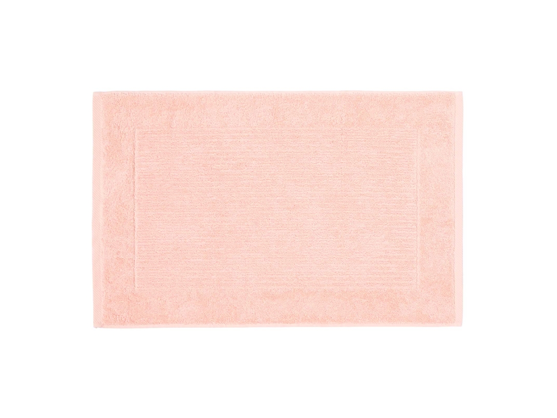 Homescapes Imperial Plain Cotton Peach Bath Mat