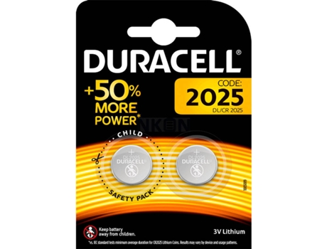 Baterías DURACELL CR2025 (2 Uni)