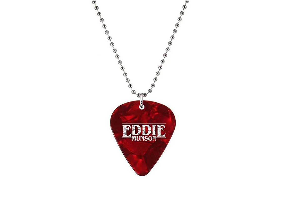 Collar Con Púa De Guitarra Y Colgante De Metal Estampado: Regalo Para Amantes De La Música.