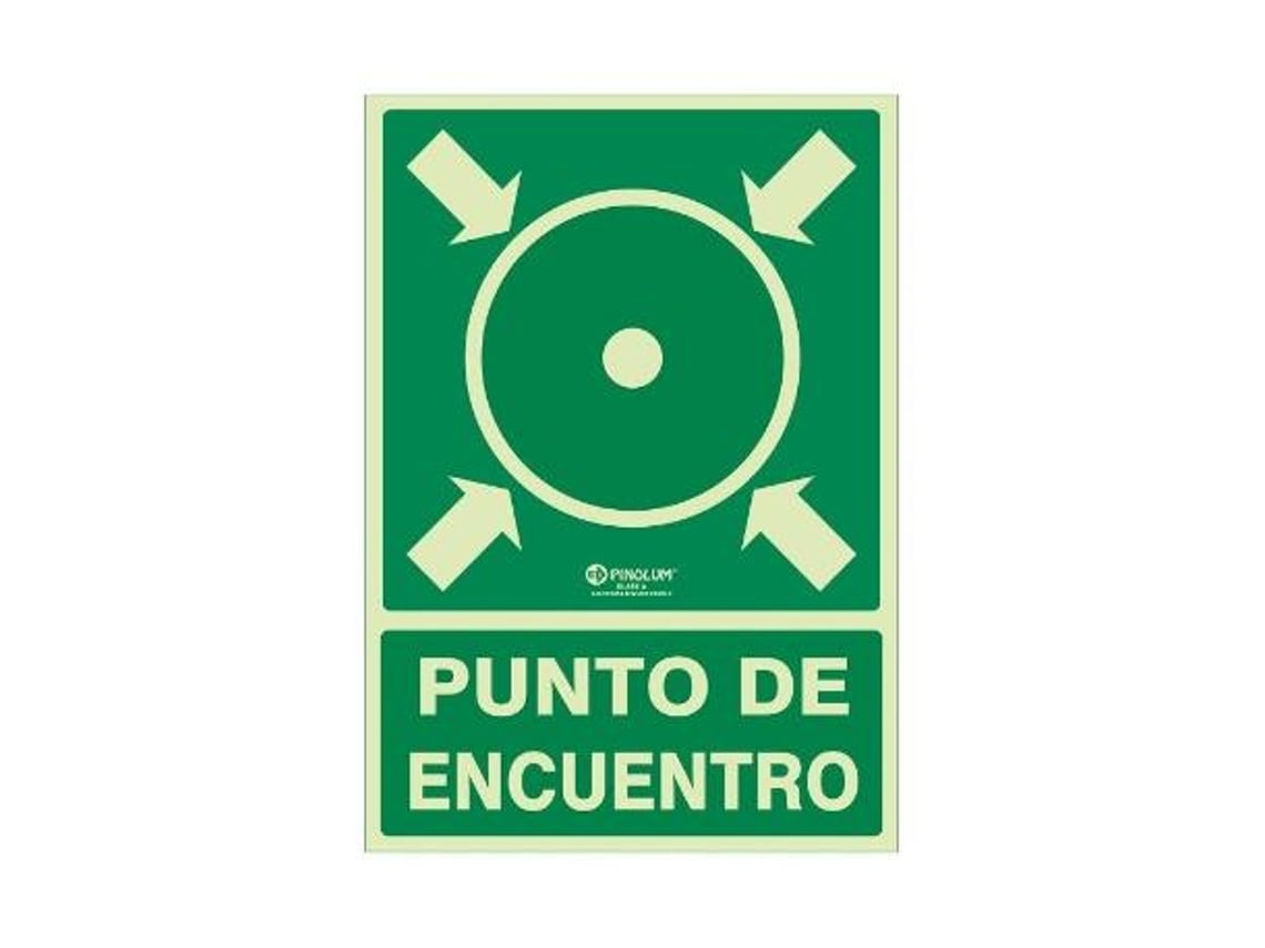 Señal 980 plastico 420x297 punto de encuentro luminiscente