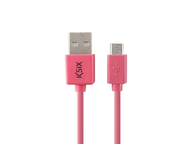 Cable de Datos Ksix (USB - USB - Rosa)