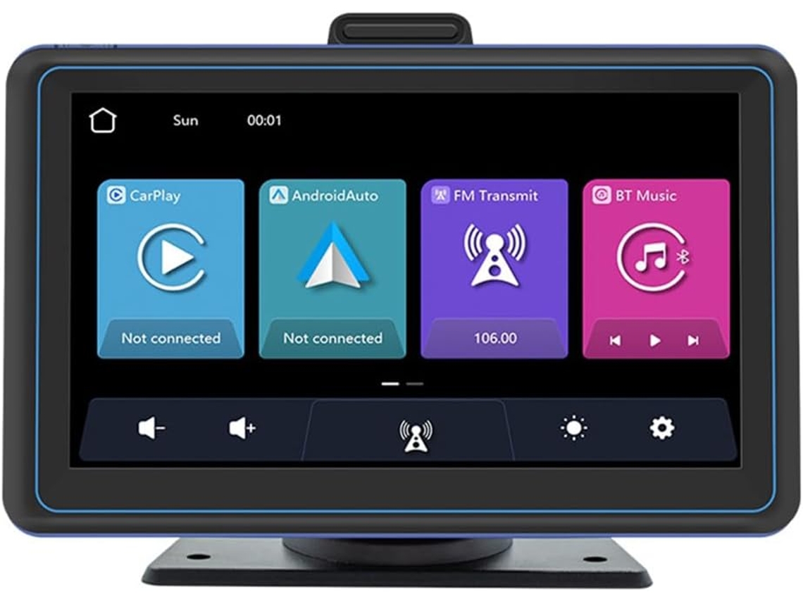 Pantalla Para Coche De 17,8 Cm Con Carplay Y Reproductor De Navegación Multimedia Con Cable Android.